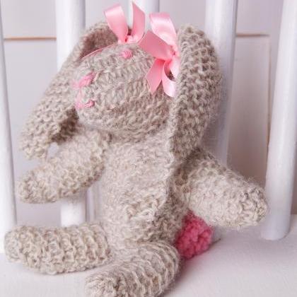 Rabbit Soft Toy Knitting Pattern. Quick Knit! Easy..