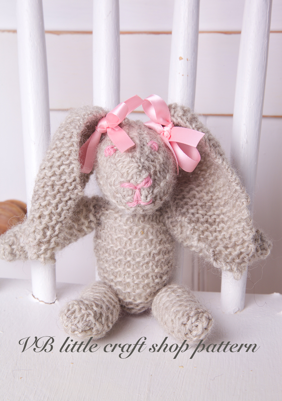 Rabbit Soft Toy Knitting Pattern. Quick Knit! Easy Pattern!